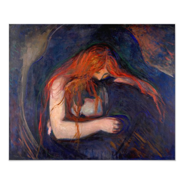 Edvard Munch - Vampire / Kärlek och Pain Fototryck (Framsidan)