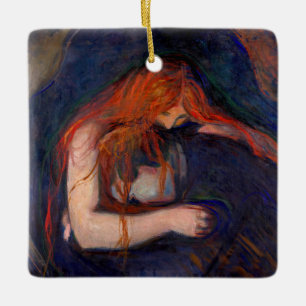 Edvard Munch - Vampire / Kärlek och Pain Julgransprydnad Keramik