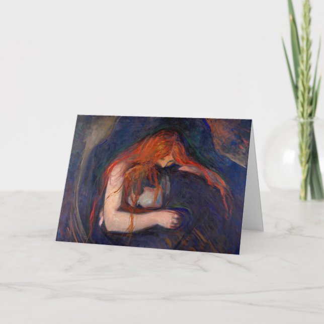 Edvard Munch - Vampire / Kärlek och Pain Kort (Framsida)