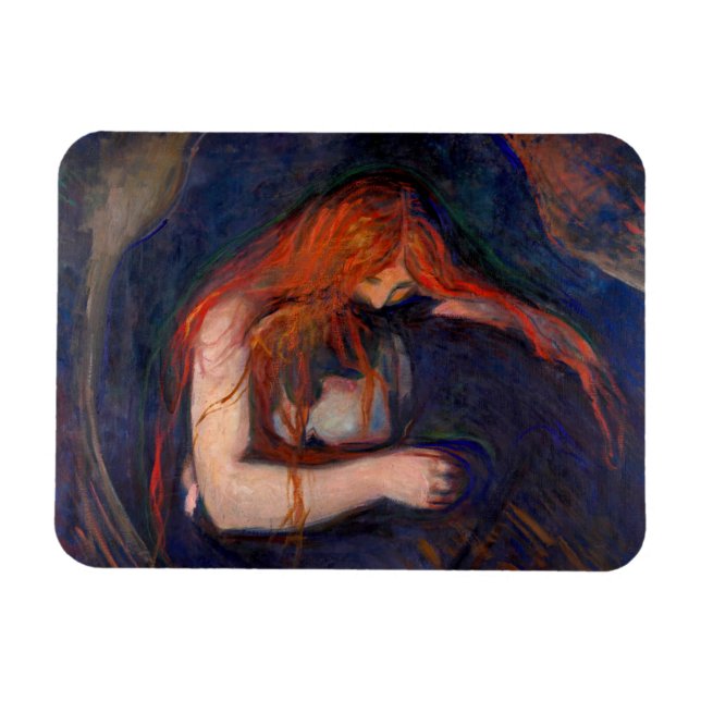 Edvard Munch - Vampire / Kärlek och Pain Magnet (Horisontell)