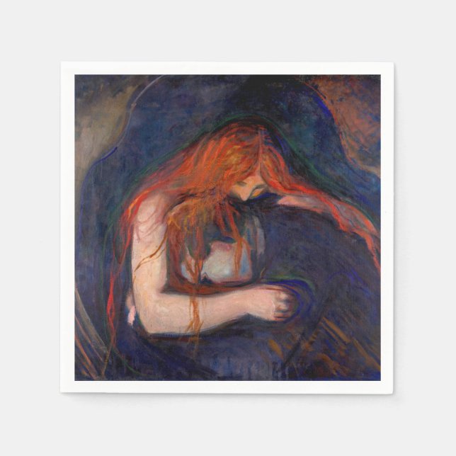 Edvard Munch - Vampire / Kärlek och Pain Pappersservett (Framsidan)