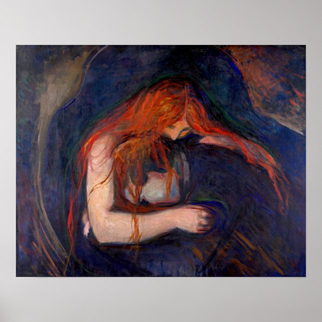 Edvard Munch - Vampyr / Kärlek och Smärta Poster (Framsidan)