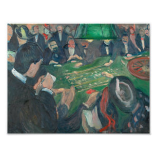 Edvard Munch - vid Roulette Bord Fototryck