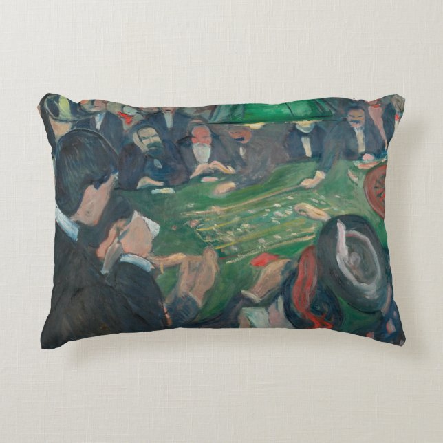 Edvard Munch - vid Roulette Bord Prydnadskudde (Framsidan)