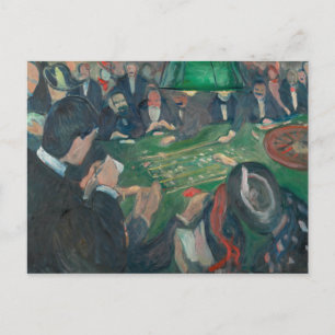 Edvard Munch - vid Roulette Bord Vykort