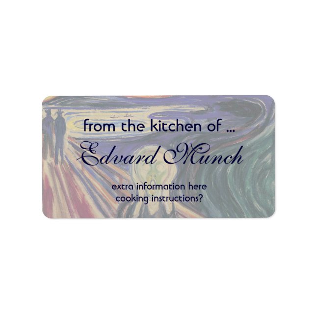 Edvard Munch, Vintagens uttryck Adressetikett (Framsidan)