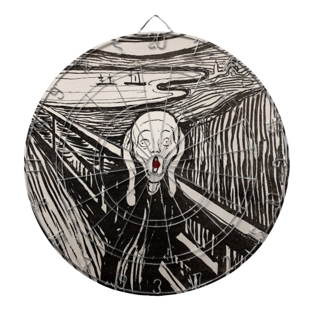 Edvard Munch Woodcut Art (1895) Darttavla (Framsidan)