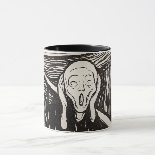 Edvard Munch Woodcut Art (1895) Mugg (Center)