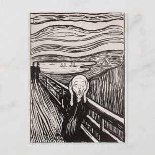Edvard Munch Woodcut Art (1895) Vykort