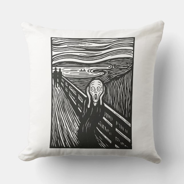 Edvard Munch's Skräm Kudde (Framsida)