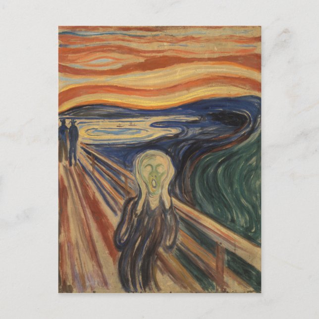 Edvard Munch's The Skräm Vykort (Framsida)