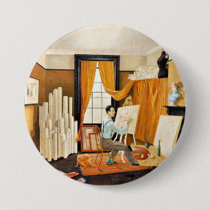 Edward Bawden som arbetar i sitt Studio Knapp