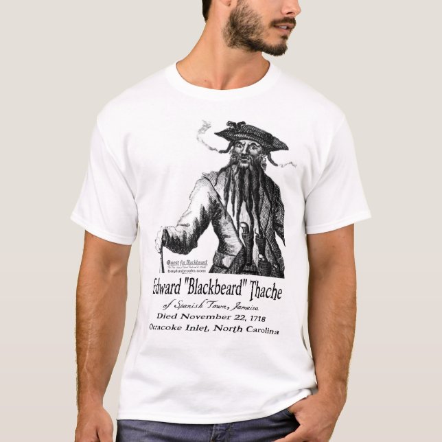 Edward "Blackbeard" Thache sökandenbära Tee (Framsida)