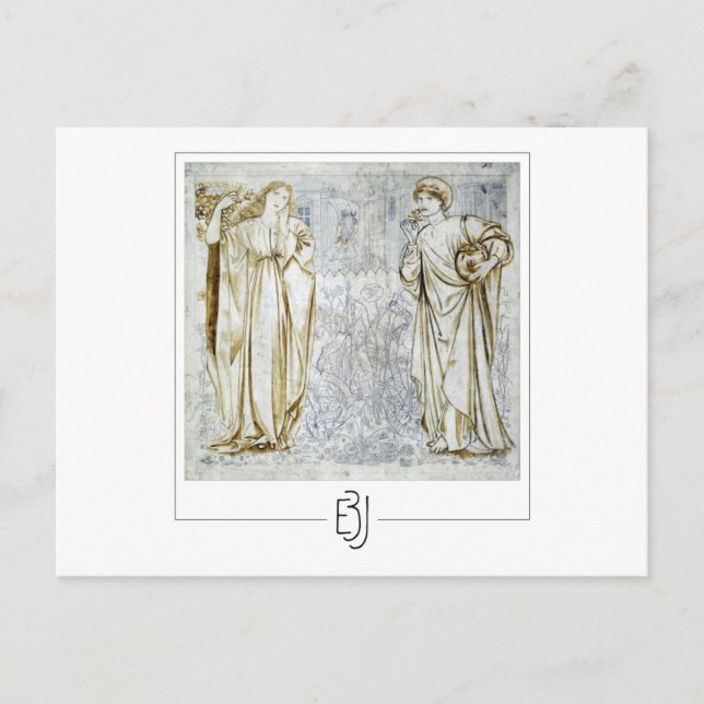 Edward Burne-Jones #92 - Finkonstkort Vykort (Framsida)