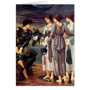 Edward Burne-Jones beväpningen av Perseus Hälsningskort