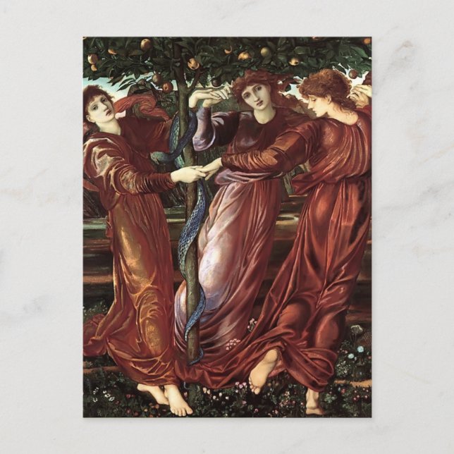 Edward Burne-Jones: Heserides Garden Vykort (Framsida)