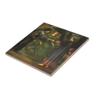 Edward Burne-Jones hjärta av ron Kakelplatta