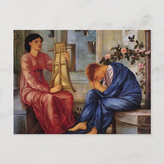 Edward Burne-Jones- Lament Vykort (Framsida)
