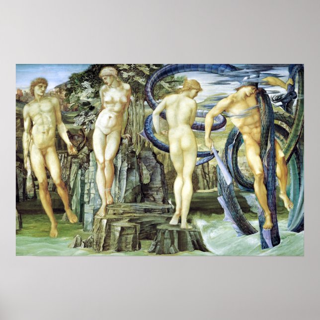Edward Burne-Jones Perseus och Andromeda Poster (Framsidan)