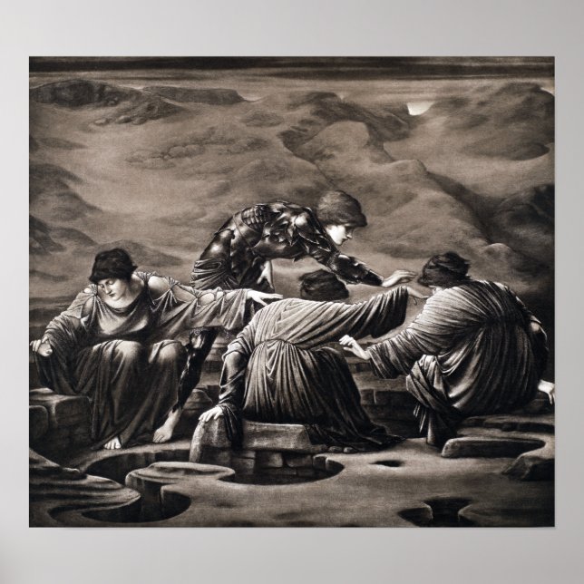 Edward Burne-Jones Perseus och Graeae Poster (Framsidan)