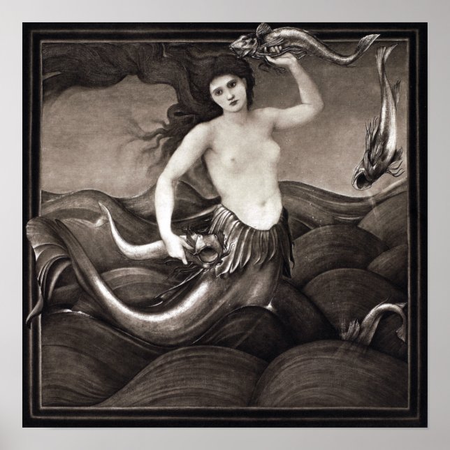 Edward Burne-Jones Sea Nymph Poster (Framsidan)