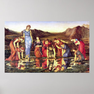Edward Burne-Jones Spegel i Venus Poster