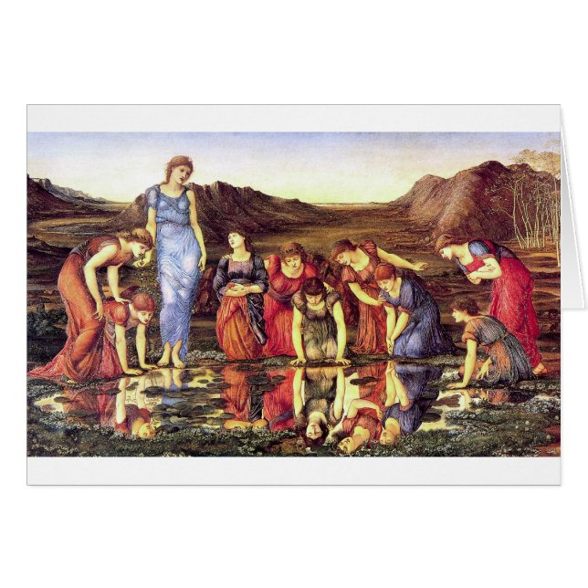 Edward Burne-Jones spegeln av Venus Hälsningskort (Framsidan Horizontal)