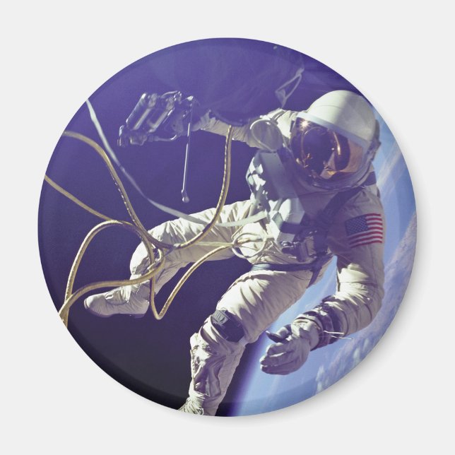 Edward H. White First American Space Walker NASA Magnet (Framsidan)
