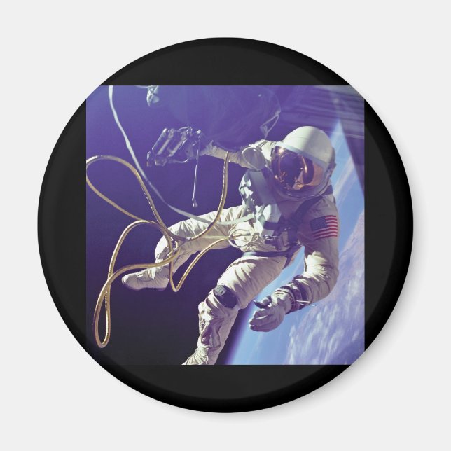 Edward H. White First American Space Walker NASA Magnet (Framsidan)