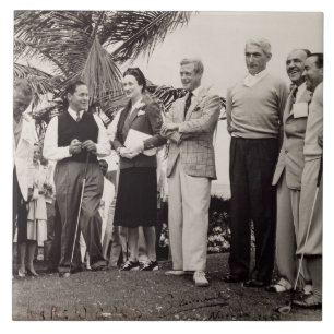 Edward hertig av Windsor (1894-1972) och Wallis, Kakelplatta