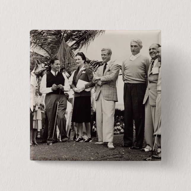 Edward hertig av Windsor (1894-1972) och Wallis, Knapp (Framsida)