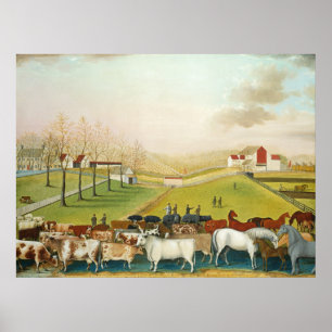 Edward Hicks - Cornell Farm Poster