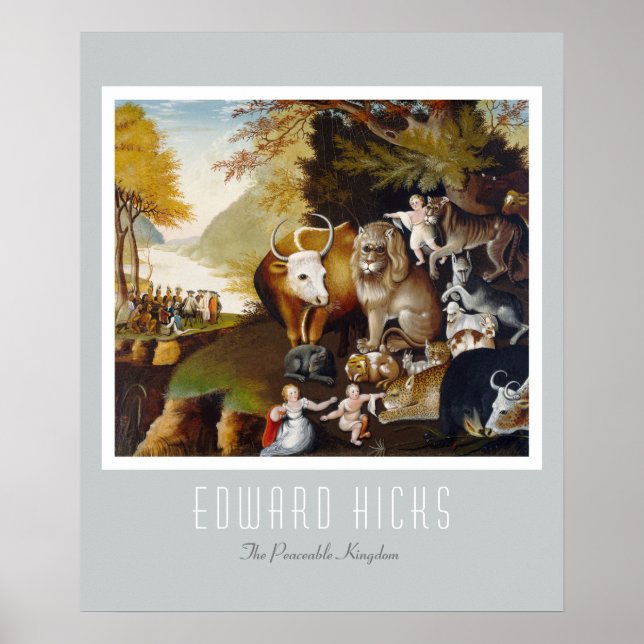 Edward Hicks - Peaceable Kingdom Poster (Framsidan)