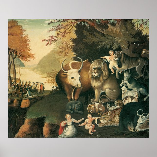 Edward Hicks Peaceable Kingdom Poster (Framsidan)