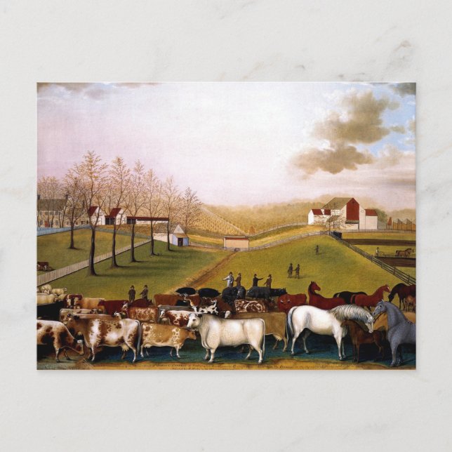 Edward Hicks - The Indian Summer View of the Farm Vykort (Framsida)