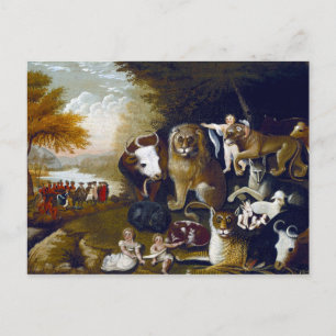 Edward Hicks the Peaceable Kingdom Vykort
