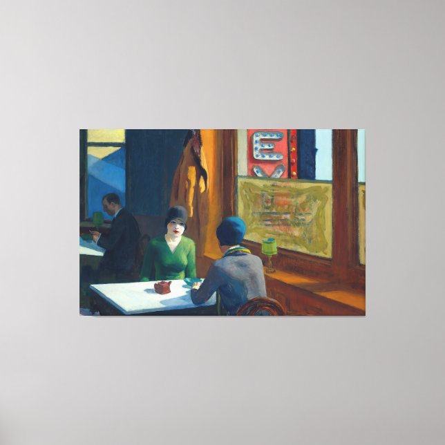 Edward Hopper - Chop Suey (1930) Canvastryck (Framsida)