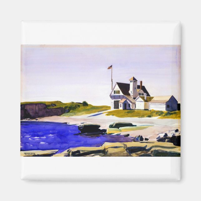 Edward Hopper Kusten Guard Station Maine Magnet (Framsidan)
