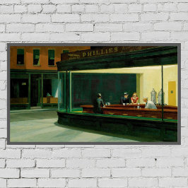 Edward Hopper Nighthawks Art Paint poster