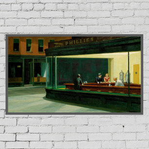 Edward Hopper Nighthawks Art Paint poster