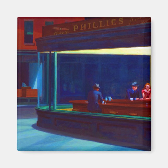 Edward Hopper Nighthawks Magnet (Framsidan)