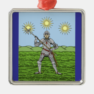 Edward IV i Plate Armor Julgransprydnad Metall