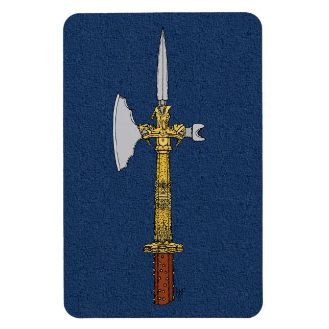 Edward IV-poleaxen Magnet (Vertikal)