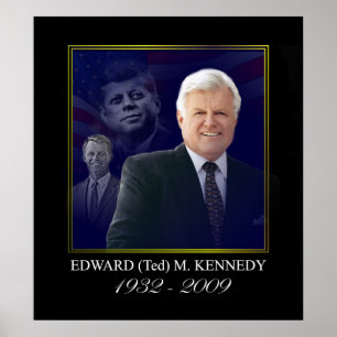 Edward Kennedy med jacken och Bobby Poster