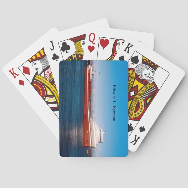 Edward L. Ryerson spelar kort Kortlek (Baksidan)