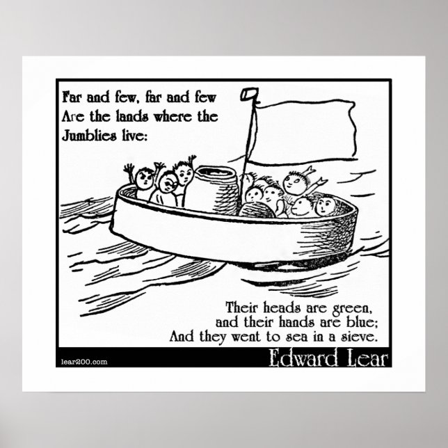 Edward Lear är Jumblies Poster (Framsidan)