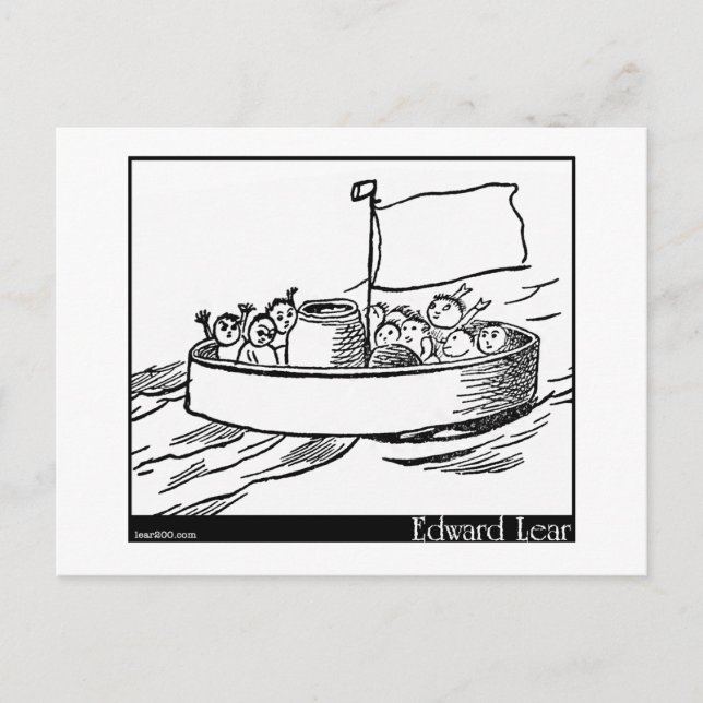 Edward Lear är Jumblies Vykort (Framsida)