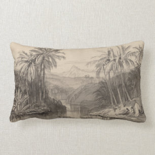 Edward Lear kudder tropiska palmträd Lumbarkudde