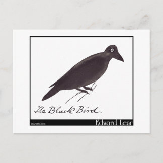 Edward Lear's Black Bird Vykort