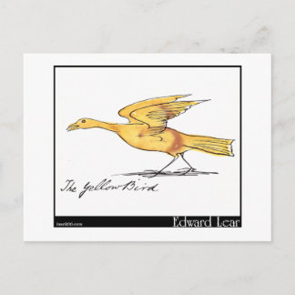Edward Lear's Gult Bird Vykort